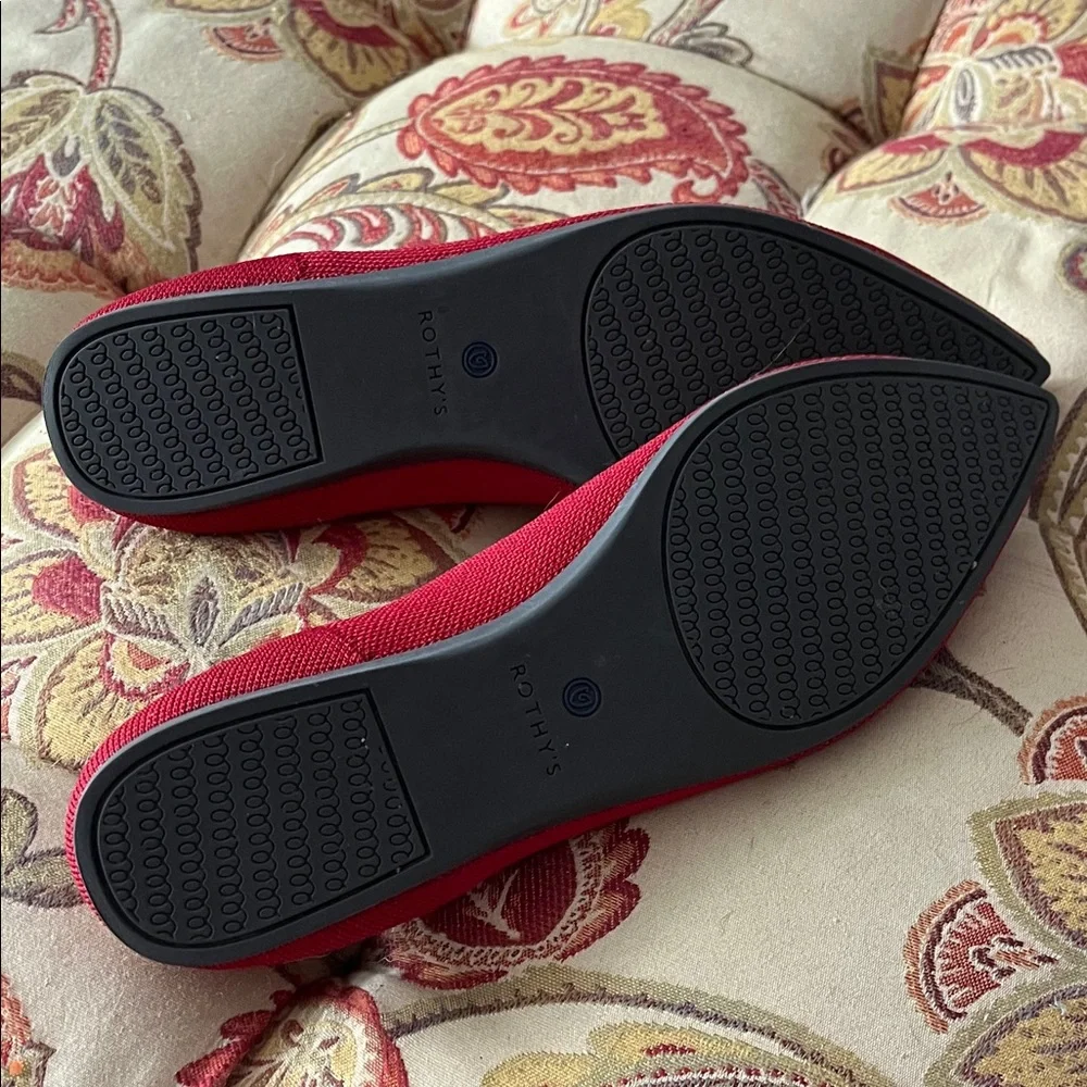 Rothy's Women's Scarlet Red Pointed Flats - Picture 5 of 10
